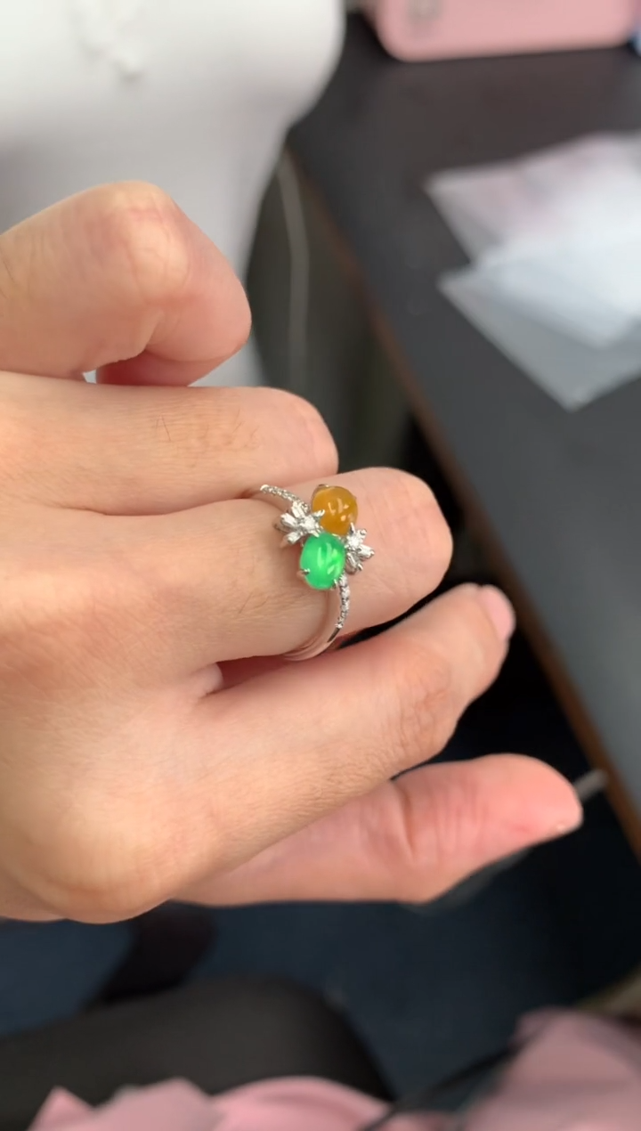 【闪购商品】定制翡翠18K金镶嵌模式推广期24小时鉴赏期