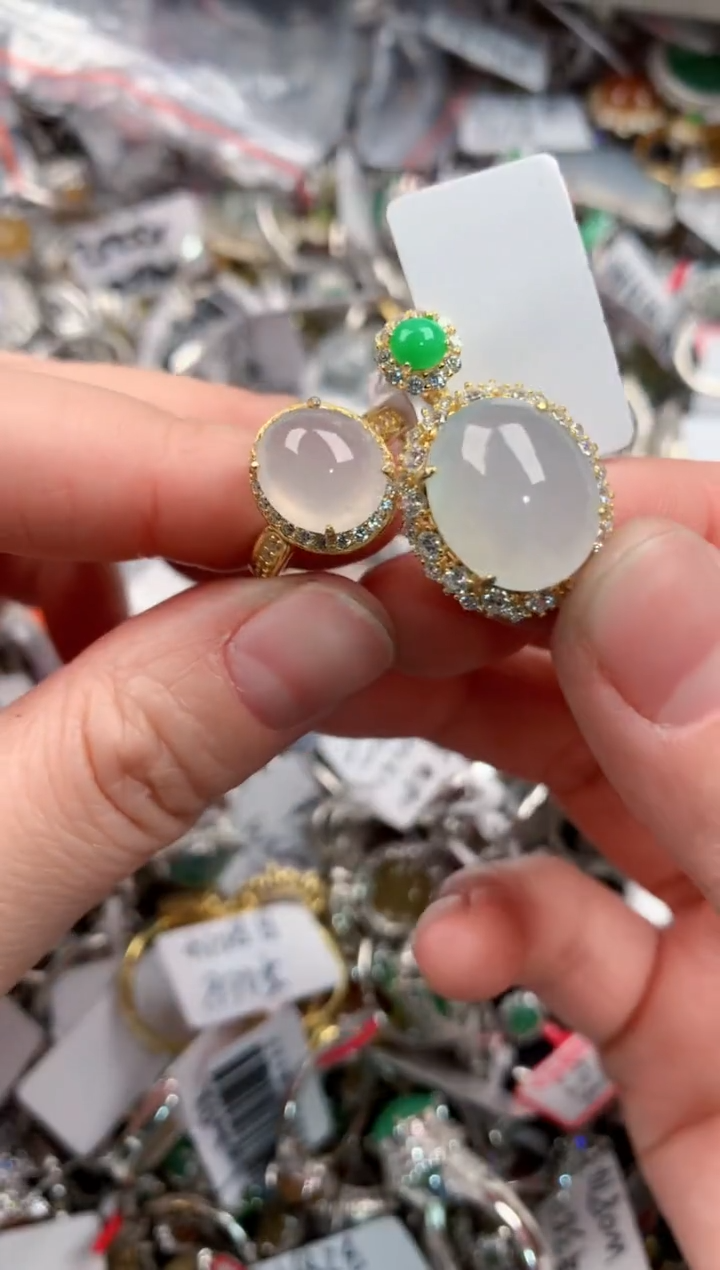 银S925镶嵌戒指翡翠777                3