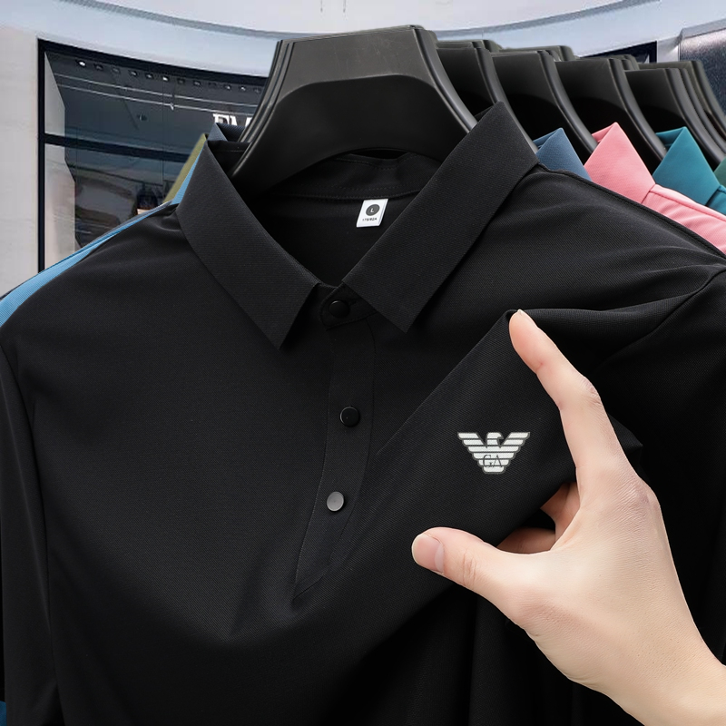 【意大利专柜正品】GA男士短袖Polo衫夏季薄款冰丝商务休闲翻领t恤