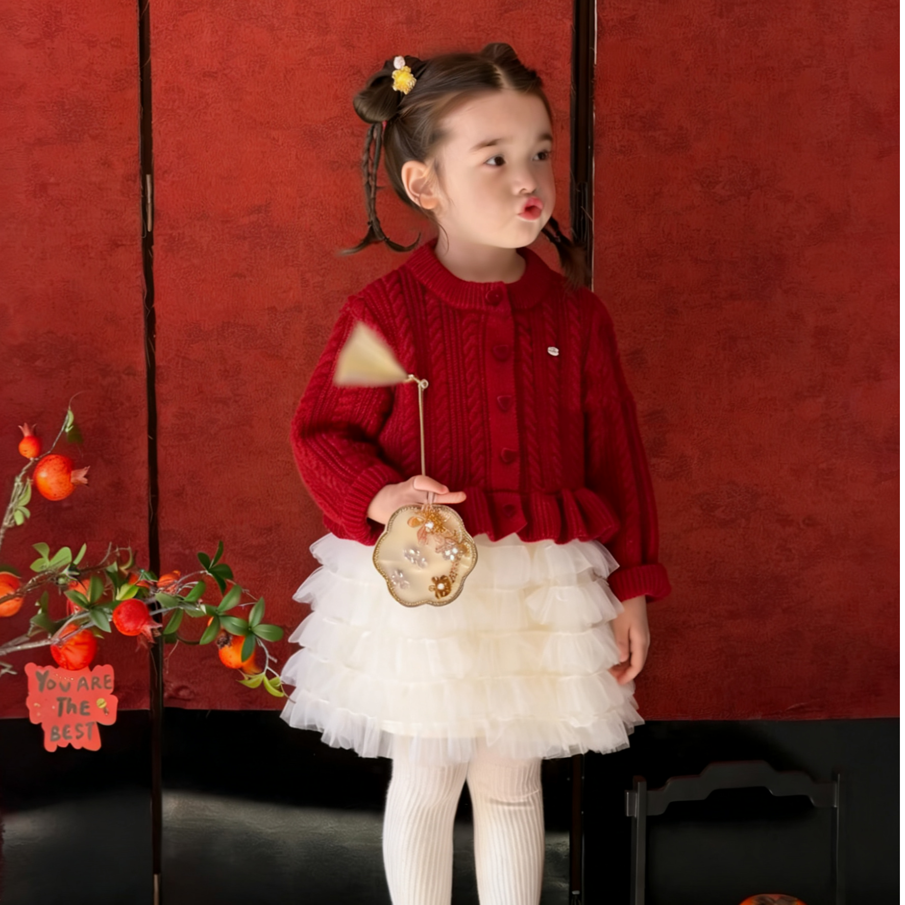 星范童装2026年服新款中国风年款公主纱裙加厚连衣裙254-XF-54729