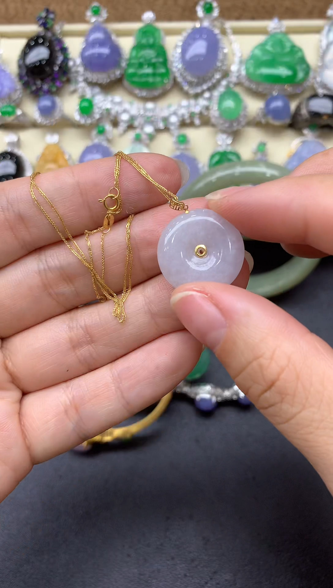 【闪购商品】翡翠颈饰18K金镶嵌220-中国好珍宝