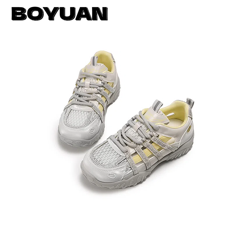 3厘米拼色镂空增高薄款时尚休闲鞋网面女鞋潮流百搭运动休闲鞋女