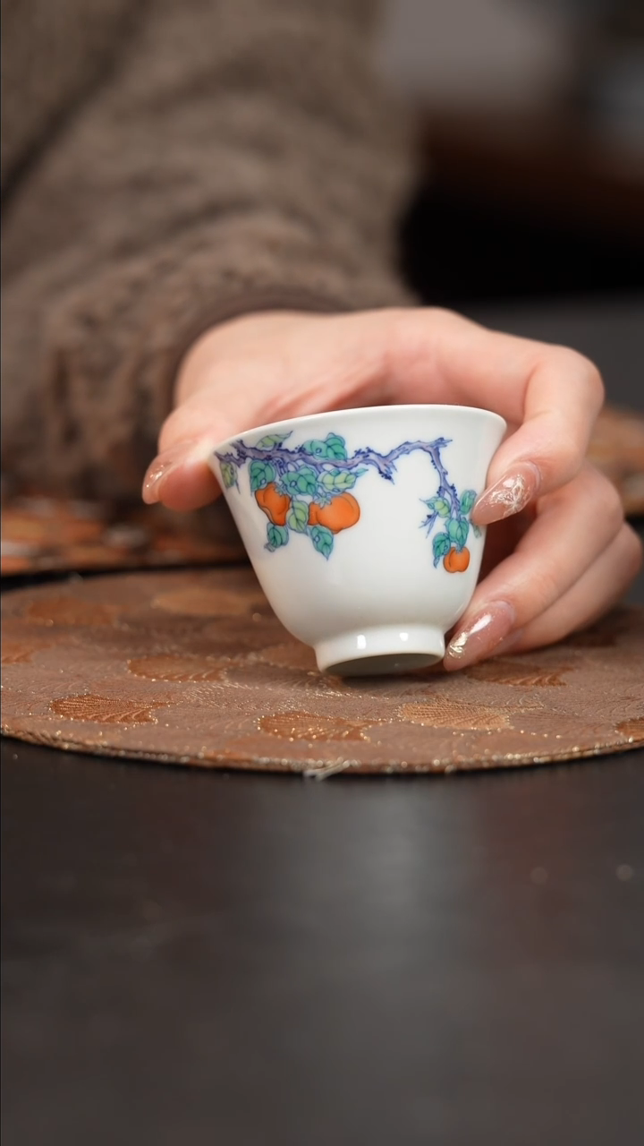 【闪购商品】杯吴云霞斗彩柿子