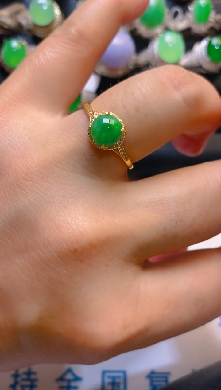 【闪购商品】翡翠耳饰银S925镶嵌天然A货翡翠1