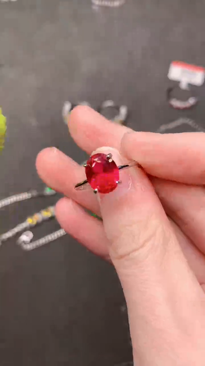 【闪购商品】红宝石戒指银S925镶嵌.....