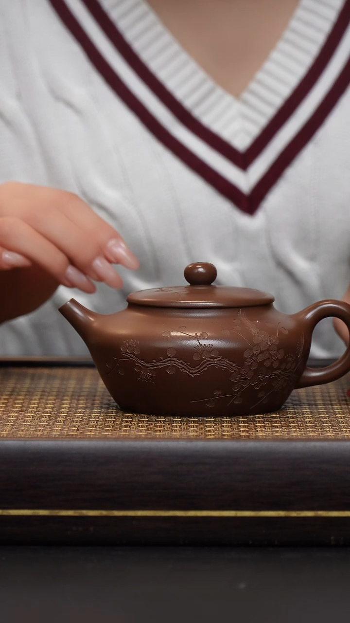 茶壶紫砂冰窖底槽清 扁晨 