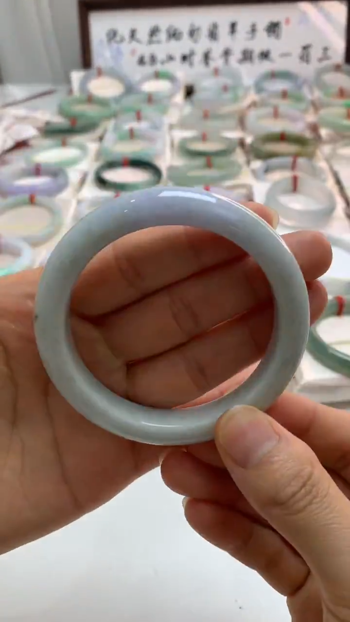 未镶嵌手镯翡翠57一模紫