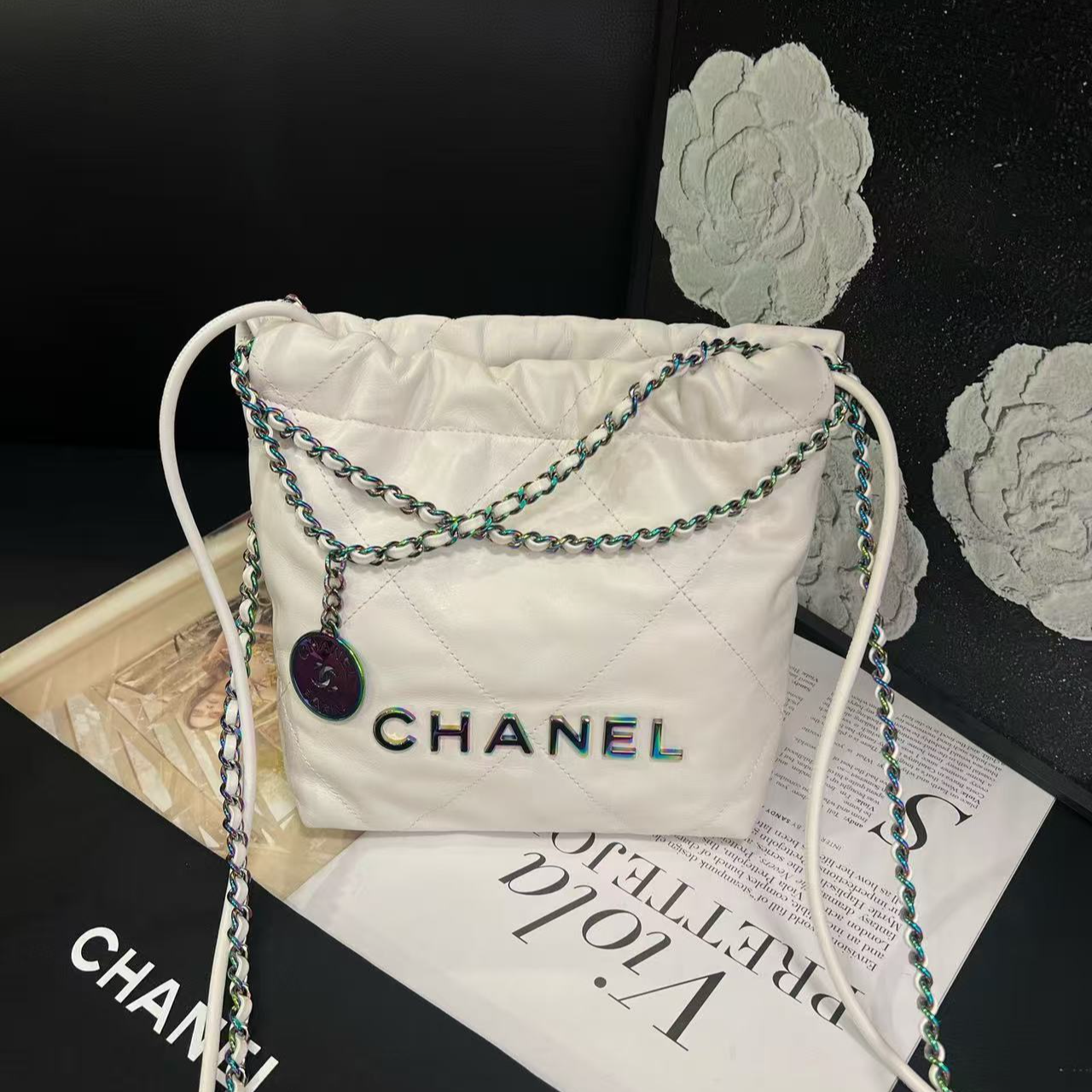 99新 Chanel/香奈儿 专柜44700炫彩24年mini22bag单肩包B4395寄卖