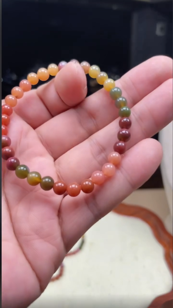 玛瑙/玉髓手串未镶嵌盐源00421-F77-多样性发其一