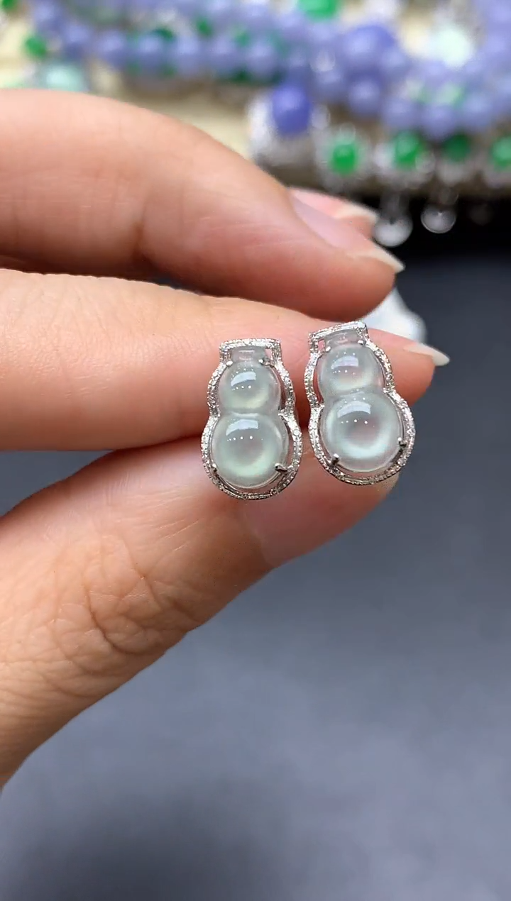 颈饰18K金镶嵌翡翠403-中国好珍宝