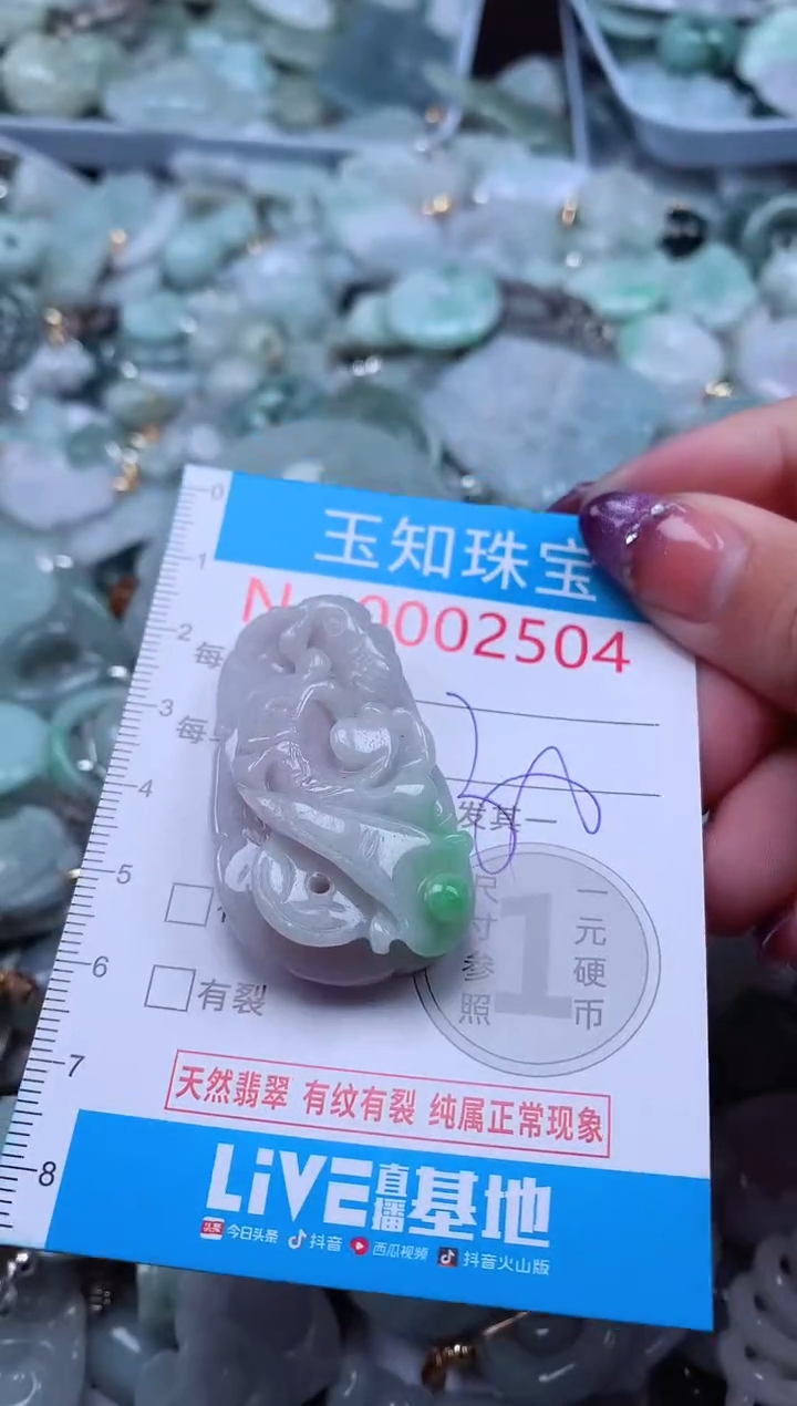 翡翠未镶嵌吊坠(不含链)2504