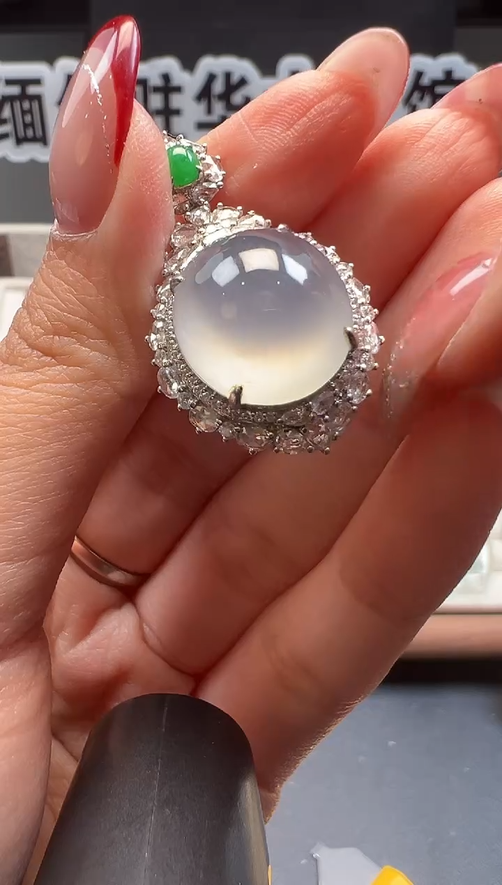 吊坠(不含链)18K金镶嵌翡翠 缅甸珠宝严选