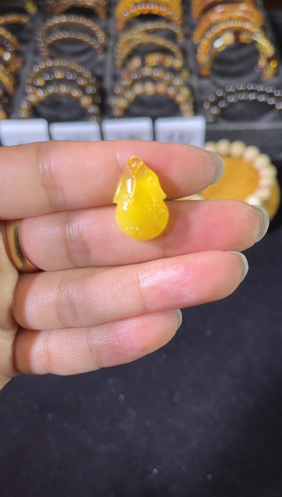 琥珀颈饰未镶嵌海珀蜜蜡旗开得胜
