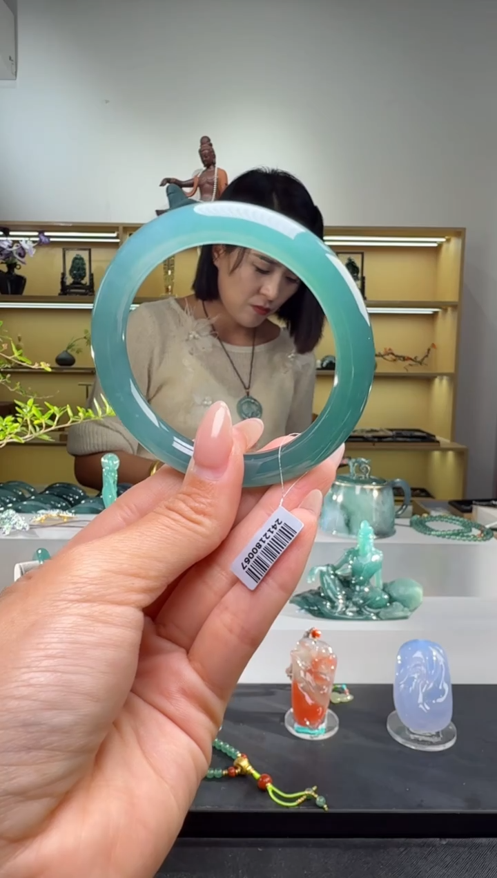 未镶嵌手镯翡翠55圈