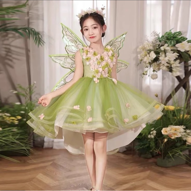 【青柠酪】礼服森系韩版清新休闲风礼服公主裙童装蓬蓬纱连衣裙婚礼