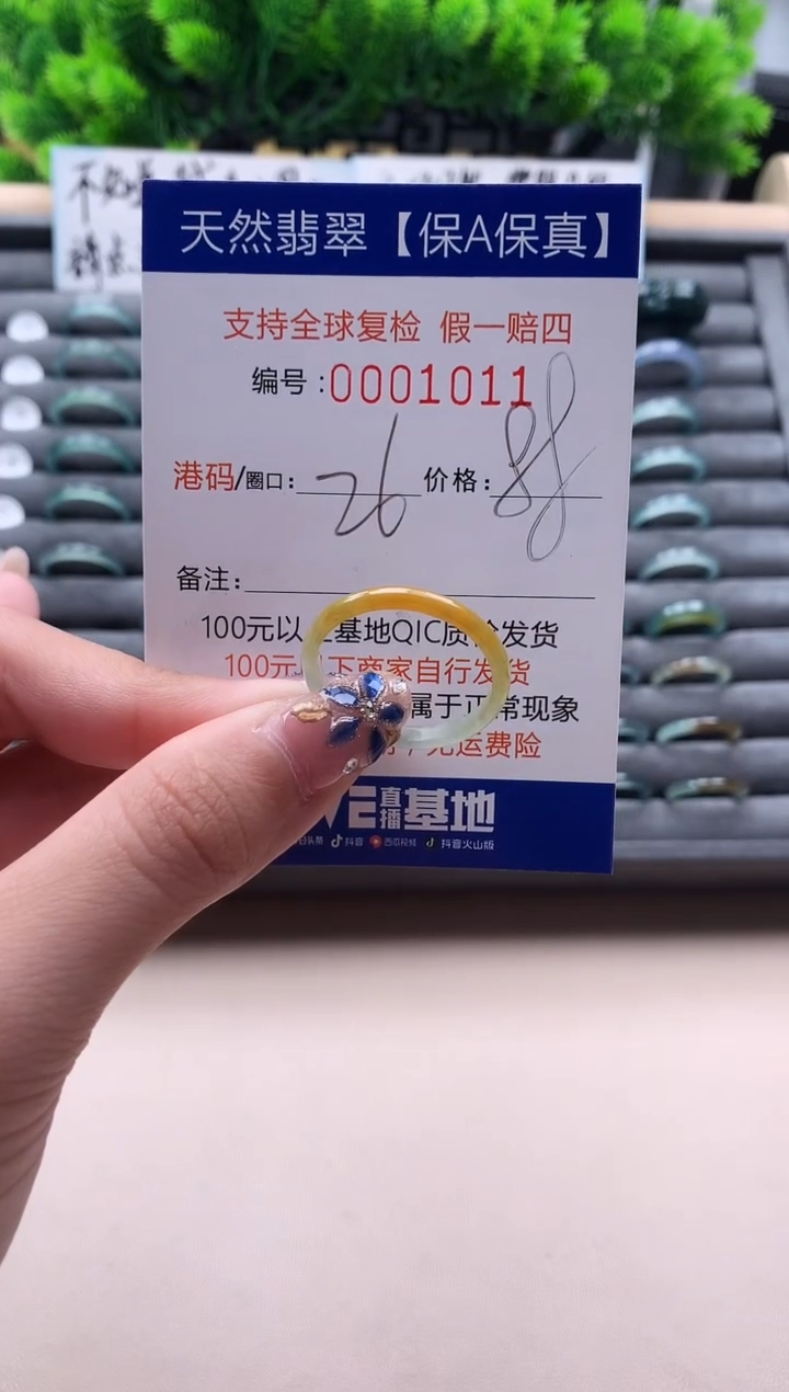 未镶嵌戒指翡翠天然  1011