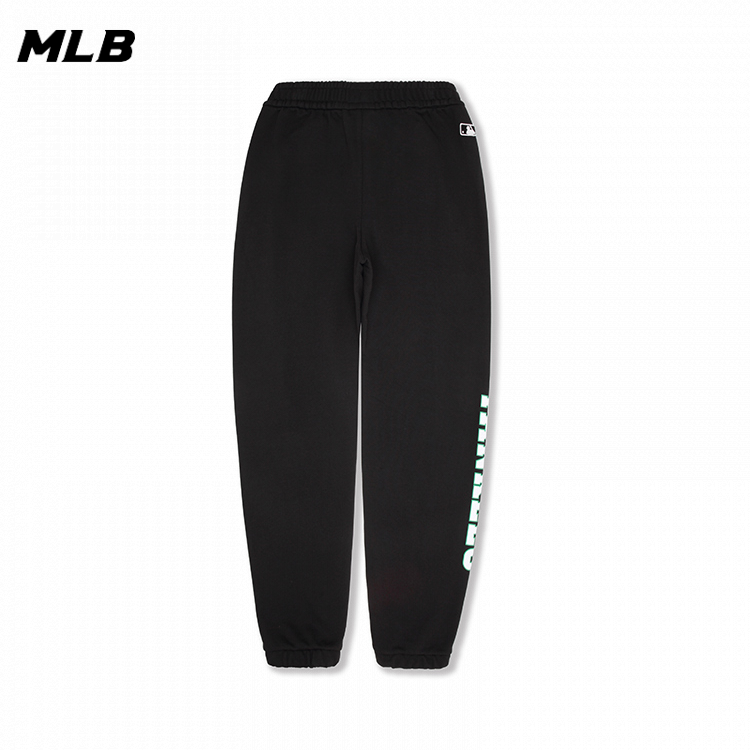 MLB运动长裤情侣装冬季新款黑色学院系列针织休闲裤3APTV0141