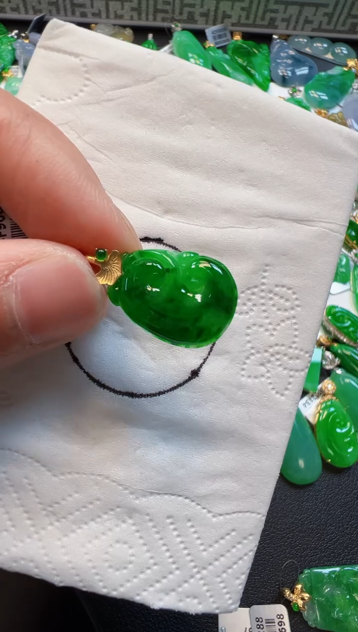 【闪购商品】定制翡翠18K金镶嵌980元