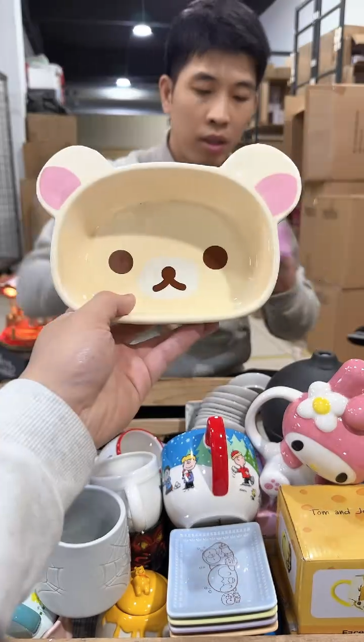 瓷片原盒熊妹深碗