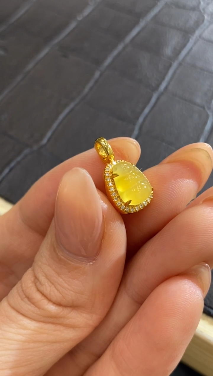 【闪购商品】翡翠颈饰18K金镶嵌收到货48小时鉴赏期（超时不退不换）