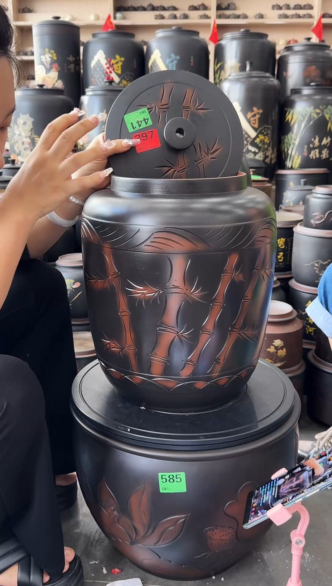 瑕疵水缸20升竹子 441