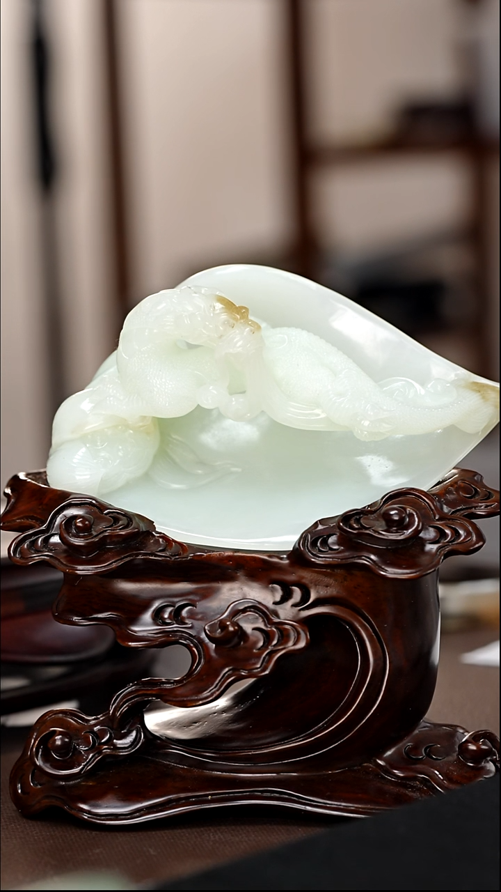 未镶嵌和田玉摆件龙*天和田玉