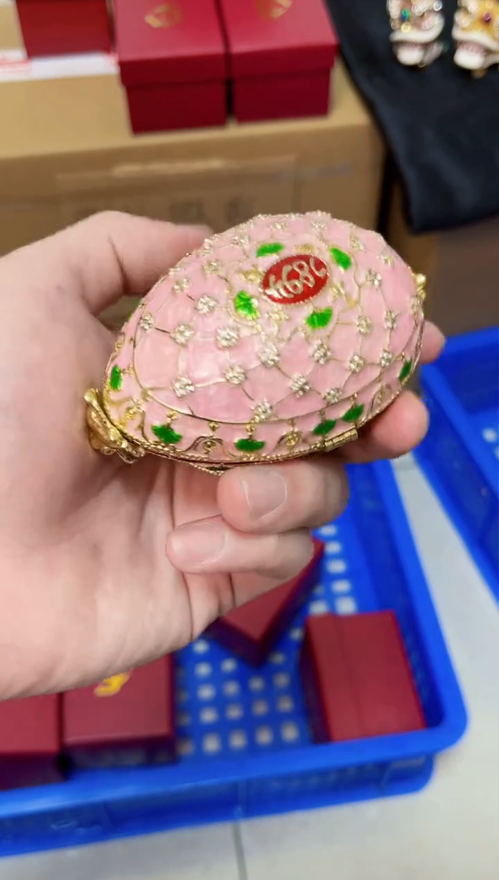 【闪购商品】瓷片年货节福福价格高质珐琅彩合金摆件首饰盒