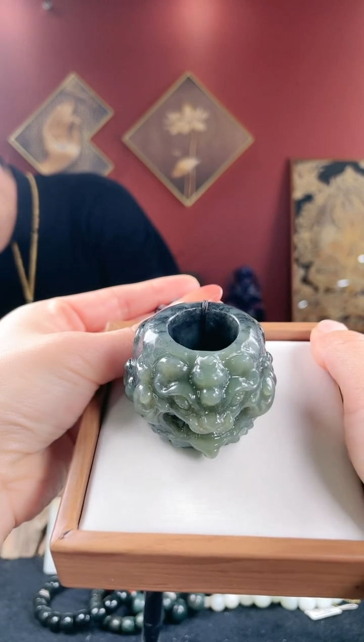 【闪购商品】和田玉把件未镶嵌兽面扳指