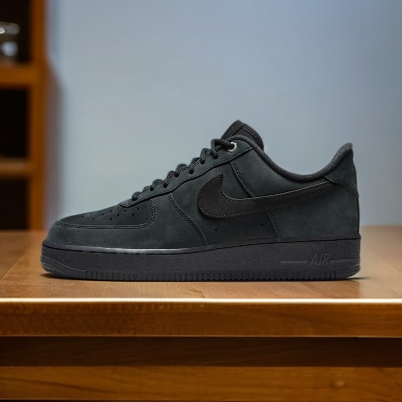 NIKE/耐克【流光机能风】AF1 男子黑绿空军时尚休闲板鞋 CJ9179001
