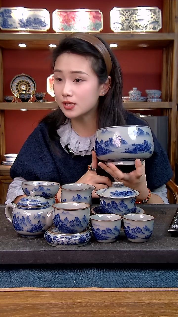 简装家用款9件套 老陶泥开片纹陶瓷茶具