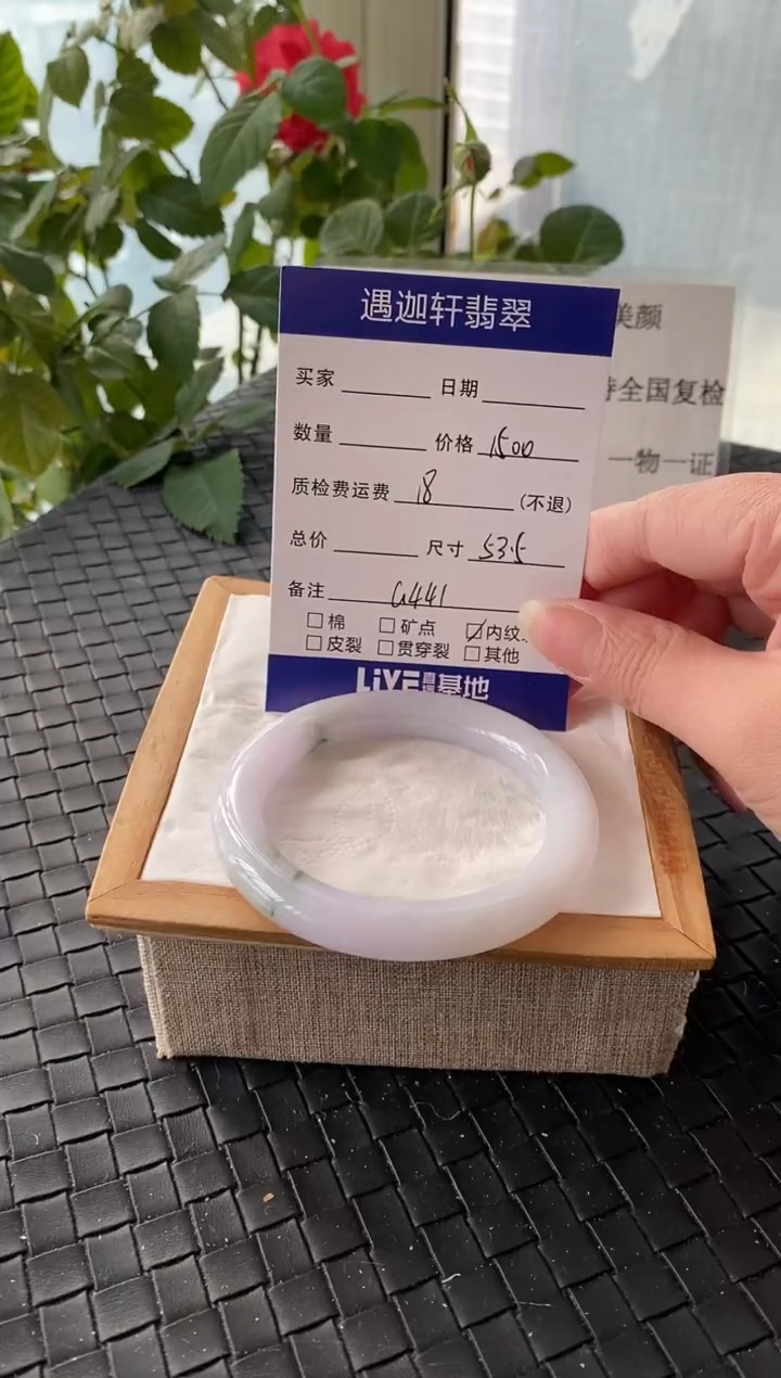 未镶嵌手镯翡翠53.5圈口 G441编码