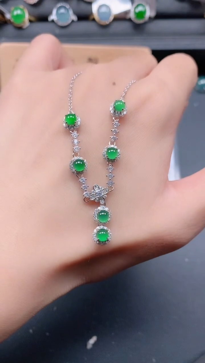 银S925镶嵌戒指翡翠111