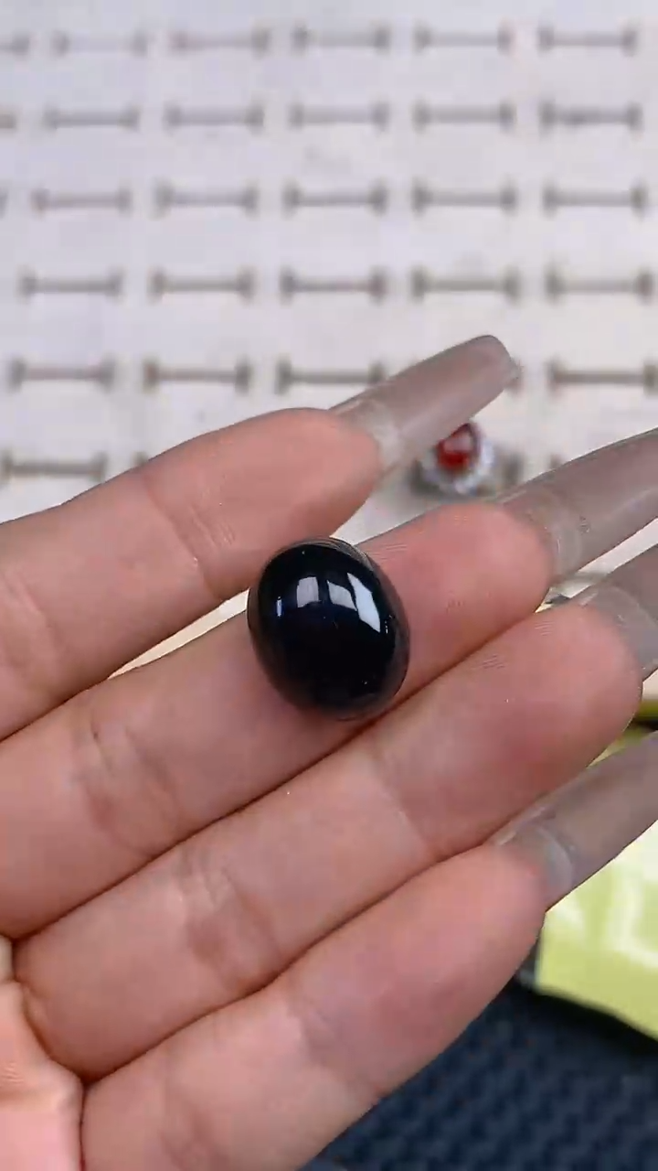 定制翡翠银S925镶嵌天然翡翠蛋面104