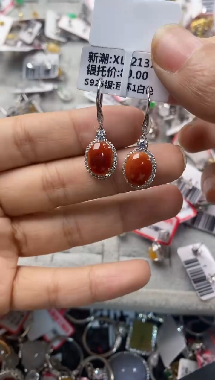 银S925镶嵌戒指翡翠1010---4
