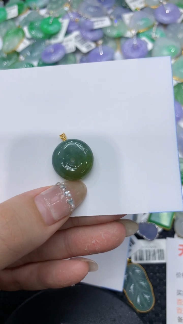 【闪购商品】翡翠颈饰18K金镶嵌222222222