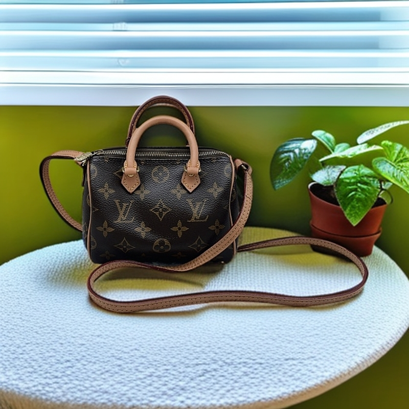 95新 LouisVuitton/路易威登 老花Nano包1147 1818