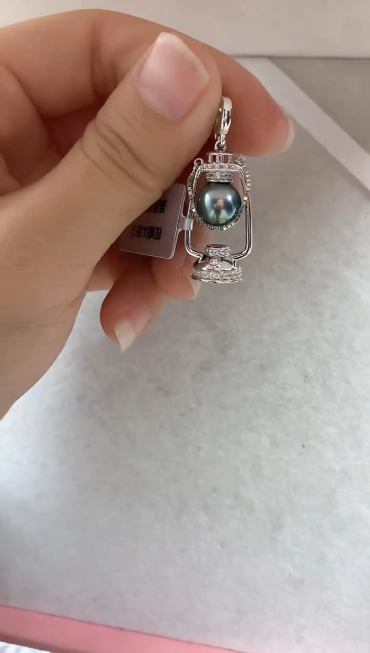 银S925镶嵌吊坠(不含链)海水珍珠吊坠