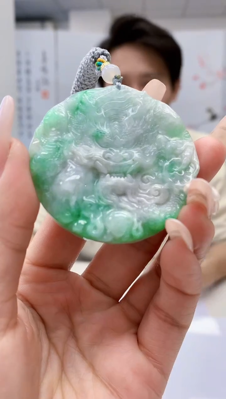 【闪购商品】定制翡翠未镶嵌1502lr-毛货挂件9