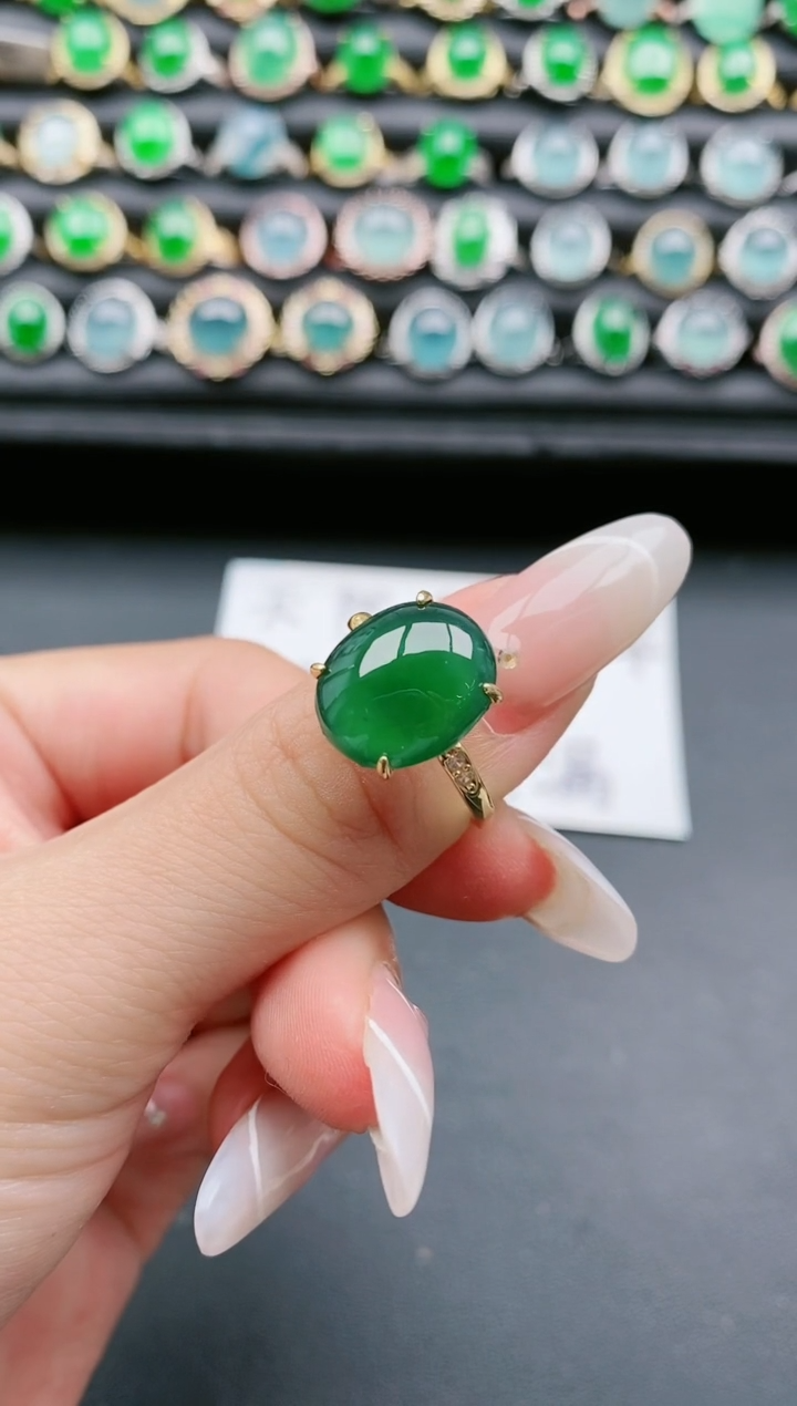 【闪购商品】翡翠戒指银S925镶嵌111111