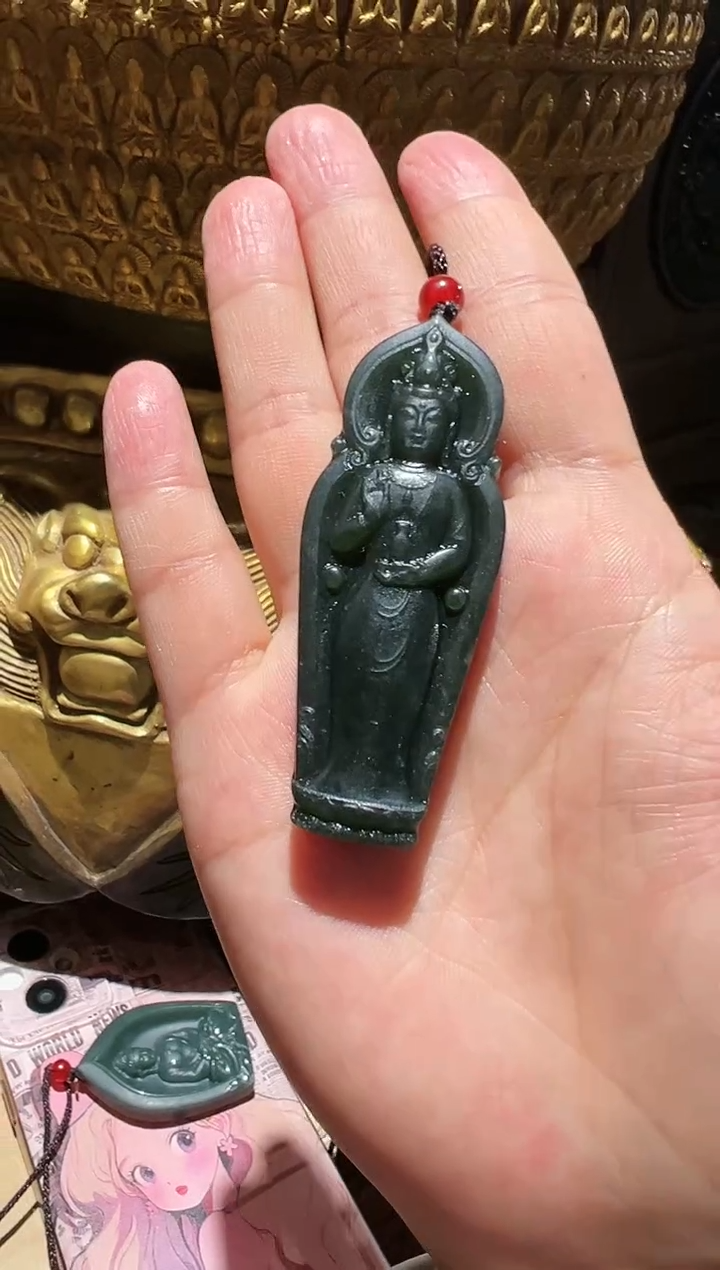 【闪购商品】和田玉挂件未镶嵌33青玉观音