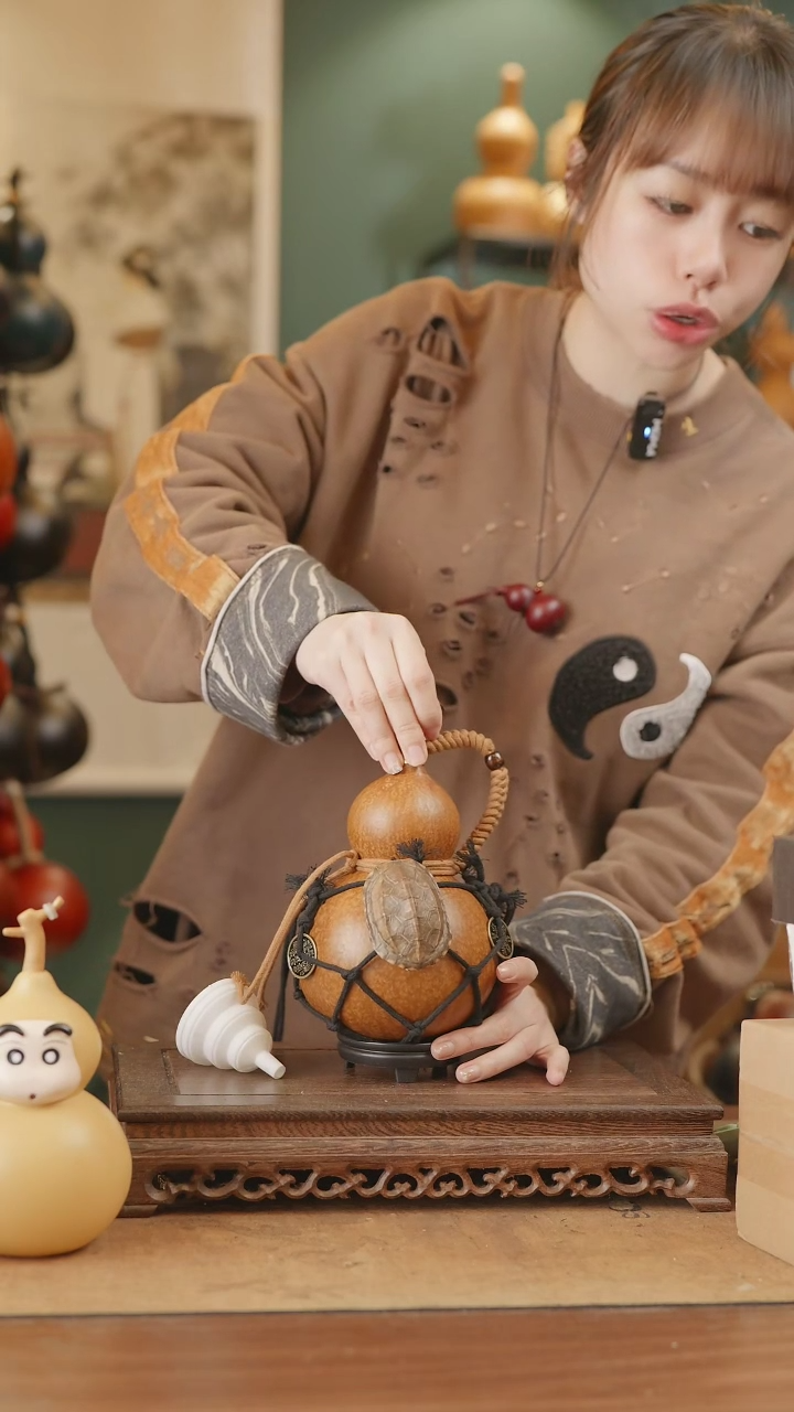 【闪购商品】57号精品天然大漆工艺防渗内胆酒葫芦~