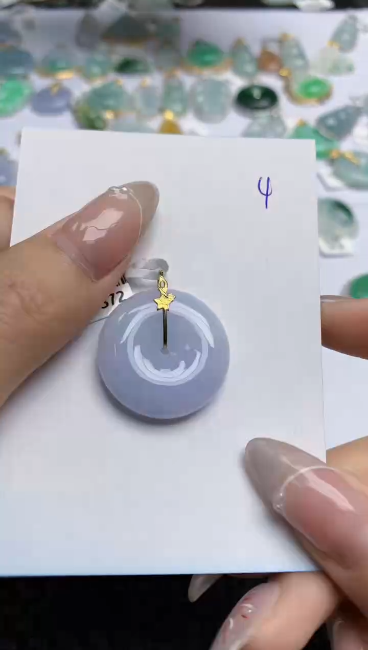 【闪购商品】翡翠颈饰18K金镶嵌 天然翡翠A货