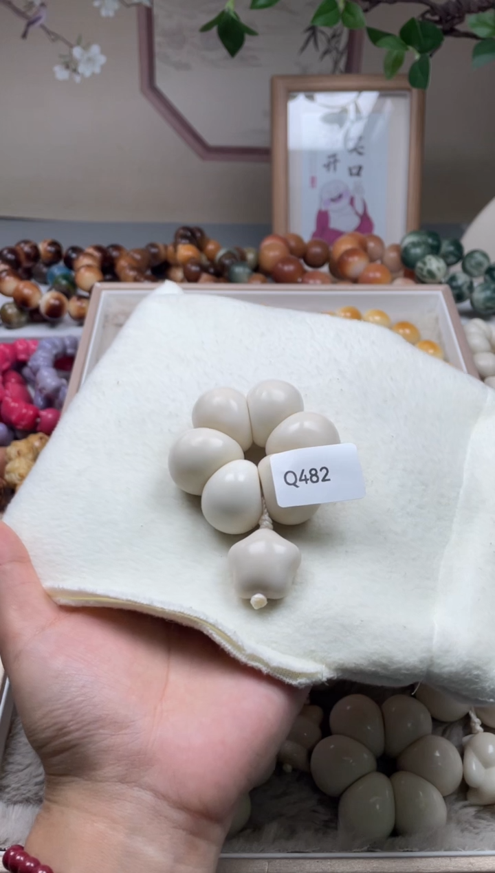 手串菩提根/象牙果心**属Q482牙果蒜瓣手捻26+mm一串通货