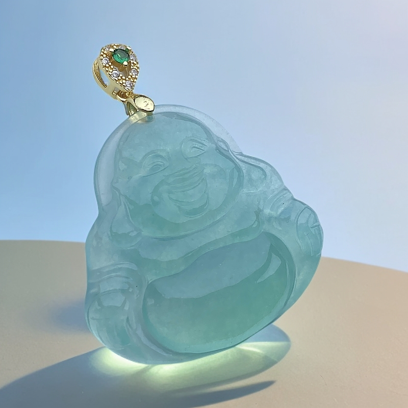 756号天然高品蓝冰佛公吊坠多样性发一件