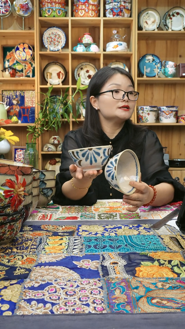 瓷片小可高温瓷餐具一组米饭碗两只