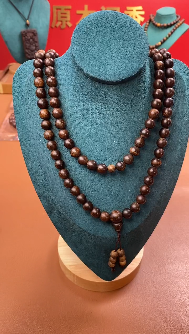 【闪购商品】沉香手串Y富森红土08*108玉化舍利料