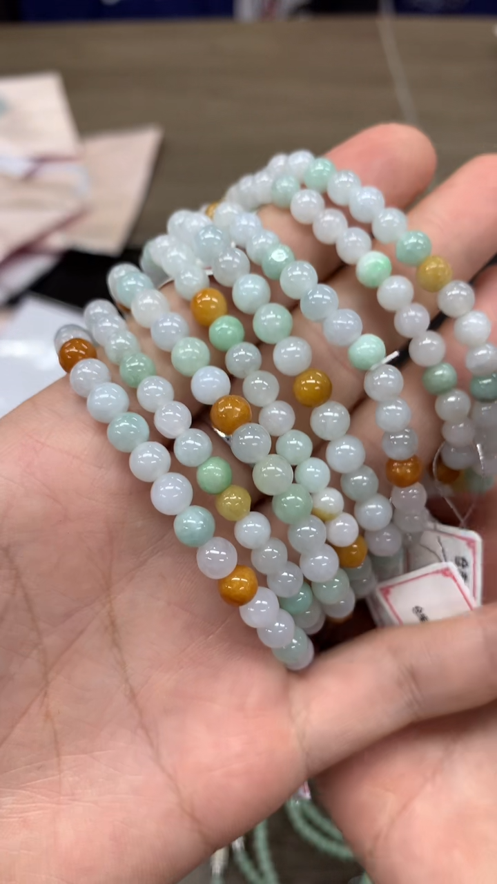【闪购商品】翡翠手串未镶嵌翡翠手串随机多样性发1