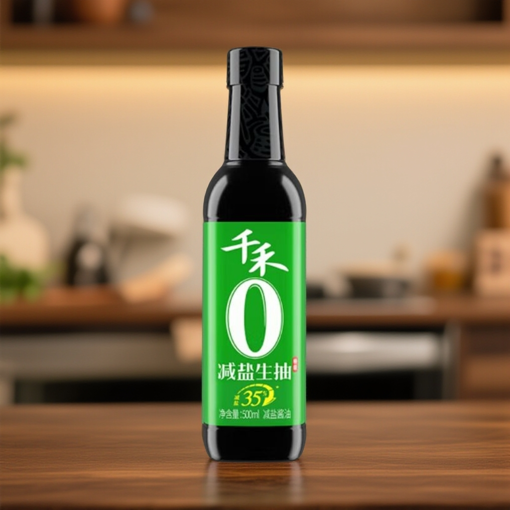 千禾 减盐35%生抽酱油 500ml/瓶*
