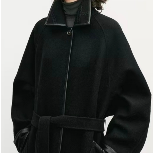 闪闪兒 元 刺绣款秋冬薄款老钱风毛呢外套休闲外套毛呢21023