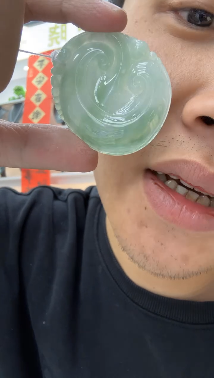 【闪购商品】翡翠颈饰未镶嵌天然翡翠A货孤品一件